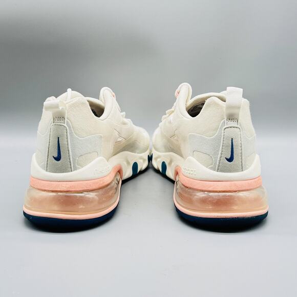 Nike Shoes Womens 11 White Pink Air Max 270 React Running Athletic Sneakers - Picture 8 of 12